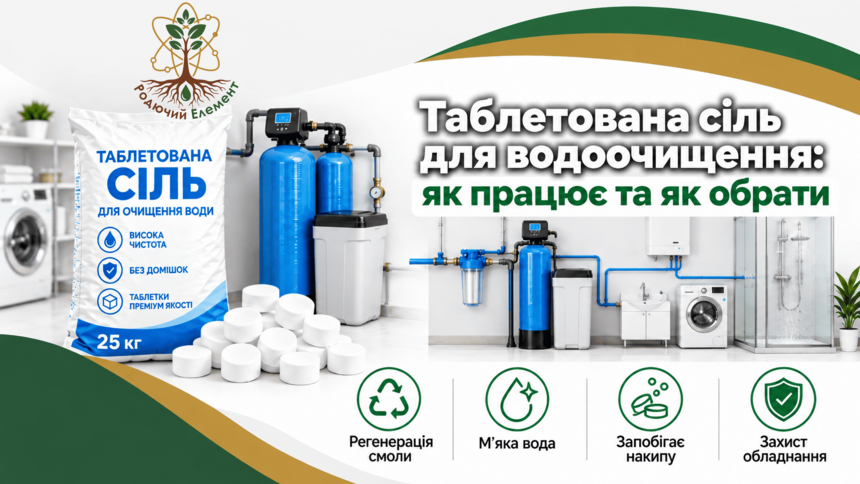 Таблетована сіль для очищення води: для чого потрібна та як використовувати